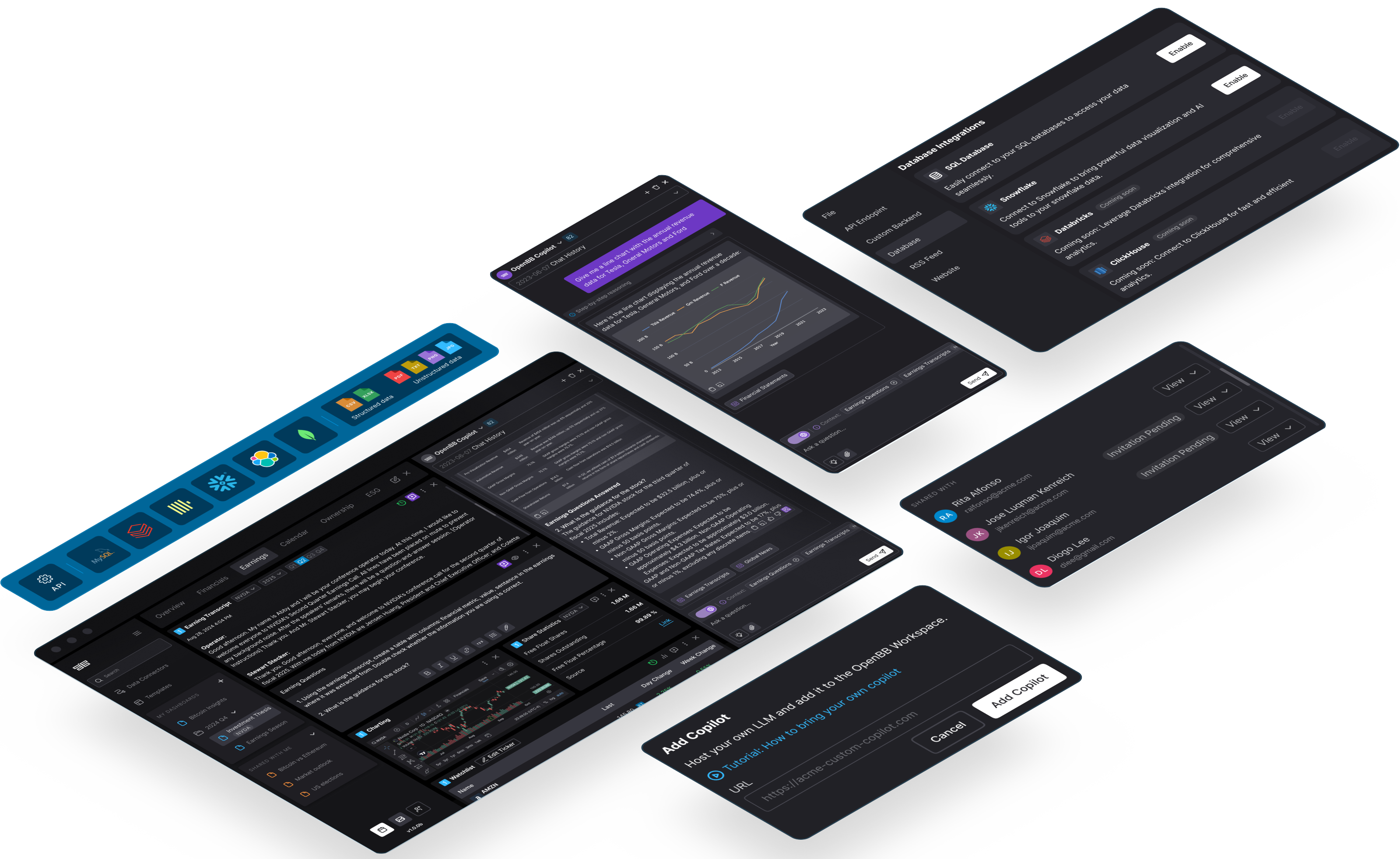 Trading platform dashboard
